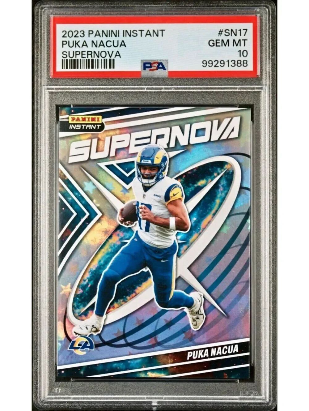 Puka Nacua 2023 Panini Supernova NFL #SN-17 Football Card PSA 10 Gem Mint